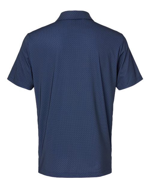 adidas A498 Men's Ultimate365 Diamond Dot Print Polo - Navy Blue/ White/ Grey Three - Back
