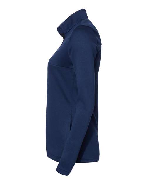 adidas A483 Women's 3-Stripes Double Knit Full-Zip Jacket - Team Navy Blue/ Grey Two - DirectSide