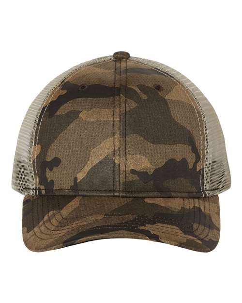 DRI DUCK 3466 Covert Trucker Cap - Camo - Front