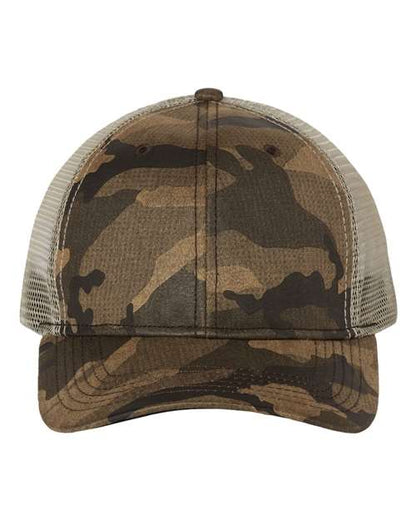 DRI DUCK 3466 Covert Trucker Cap - Camo - Front