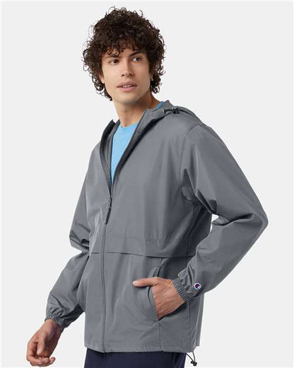 Champion CO125 Unisex Full-Zip Anorak Jacket - Graphite - OnModelSide