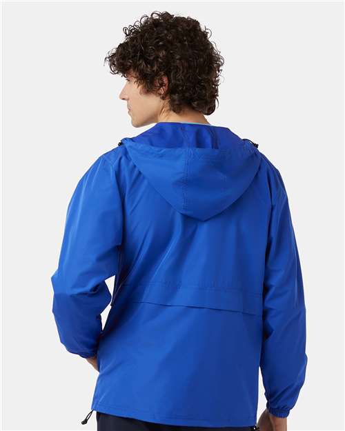 Champion CO125 Unisex Full-Zip Anorak Jacket - Royal Blue - OnModelBack