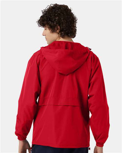 Champion CO125 Unisex Full-Zip Anorak Jacket - Scarlet - OnModelBack
