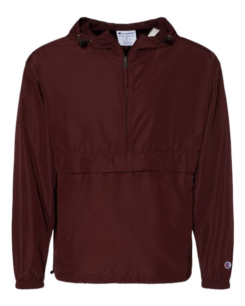 Champion CO200 Unisex Packable Anorak Jacket - Maroon - Front