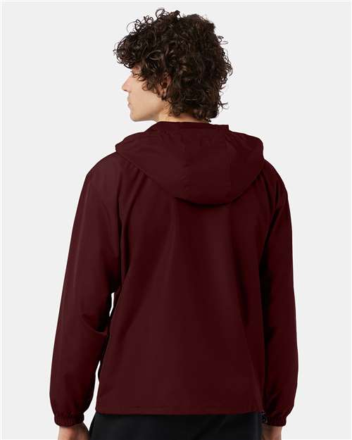 Champion CO200 Unisex Packable Anorak Jacket - Maroon - OnModelBack