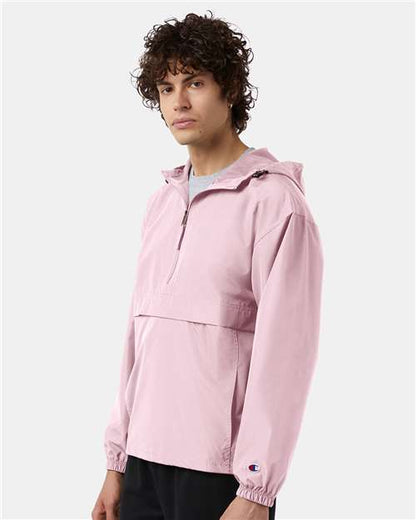 Champion CO200 Unisex Packable Anorak Jacket - Pink Candy - OnModelSide