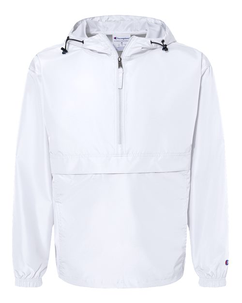 Champion CO200 Unisex Packable Anorak Jacket - White - Front