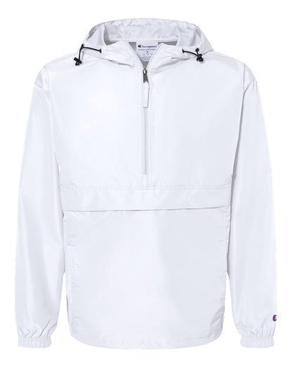 Champion CO200 Unisex Packable Anorak Jacket - White - Front