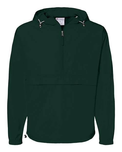 Champion CO200 Unisex Packable Anorak Jacket - Dark Green - Front