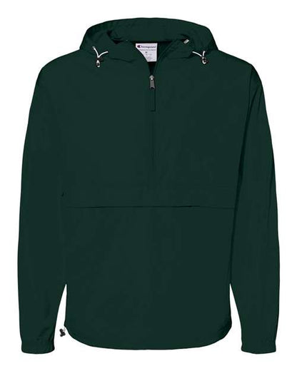 Champion CO200 Unisex Packable Anorak Jacket - Dark Green - Front