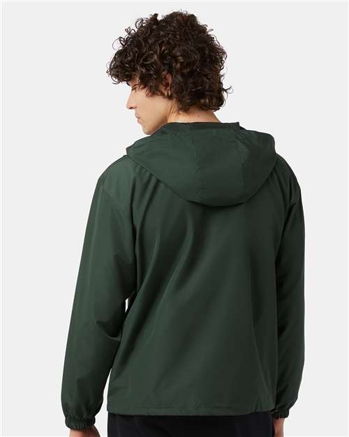 Champion CO200 Unisex Packable Anorak Jacket - Dark Green - OnModelBack