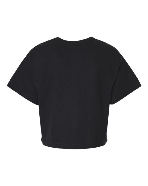 Champion T453W Women's Heritage Jersey Crop T-Shirt - Black - Back