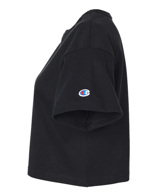 Champion T453W Women's Heritage Jersey Crop T-Shirt - Black - DirectSide