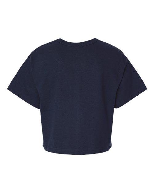 Champion T453W Women's Heritage Jersey Crop T-Shirt - Navy - Back