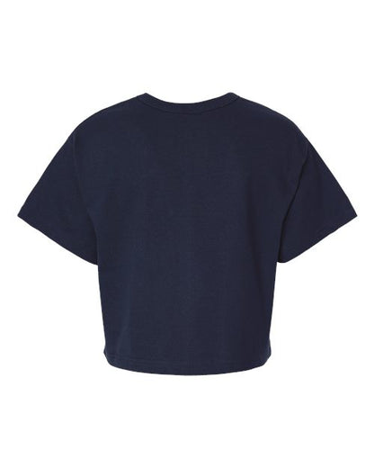 Champion T453W Women's Heritage Jersey Crop T-Shirt - Navy - Back