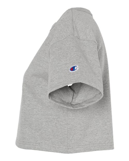 Champion T453W Women's Heritage Jersey Crop T-Shirt - Oxford Grey - DirectSide