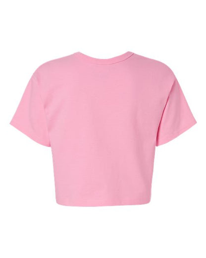 Champion T453W Women's Heritage Jersey Crop T-Shirt - Pink Candy - Back