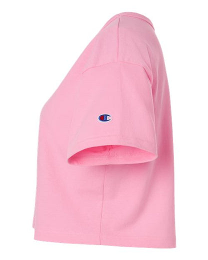 Champion T453W Women's Heritage Jersey Crop T-Shirt - Pink Candy - DirectSide