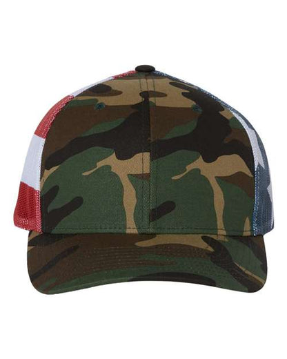 Richardson 112PM Printed Mesh Trucker Cap, Snapback