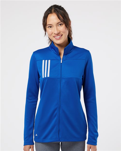 adidas A483 Women's 3-Stripes Double Knit Full-Zip Jacket - style view