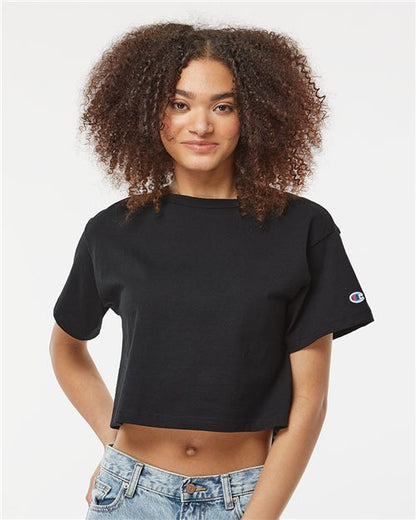 Champion T453W Women's Heritage Jersey Crop T-Shirt - style view