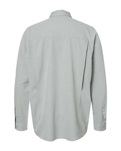 DRI DUCK 4441 Men's Crossroad Woven Shirt - Grey - Back