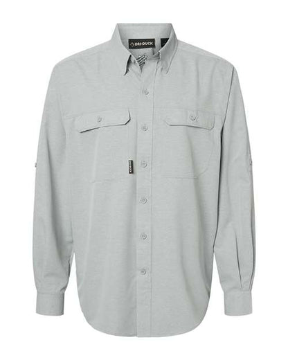 DRI DUCK 4441 Men's Crossroad Woven Shirt - Grey - Front