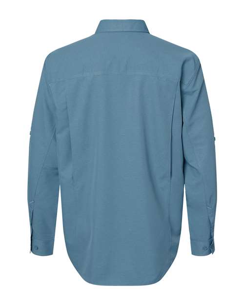 DRI DUCK 4441 Men's Crossroad Woven Shirt - Slate Blue - Back