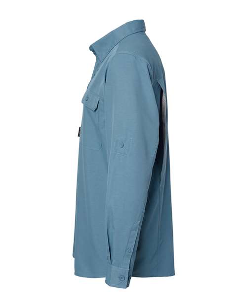 DRI DUCK 4441 Men's Crossroad Woven Shirt - Slate Blue - DirectSide