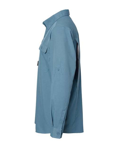 DRI DUCK 4441 Men's Crossroad Woven Shirt - Slate Blue - DirectSide