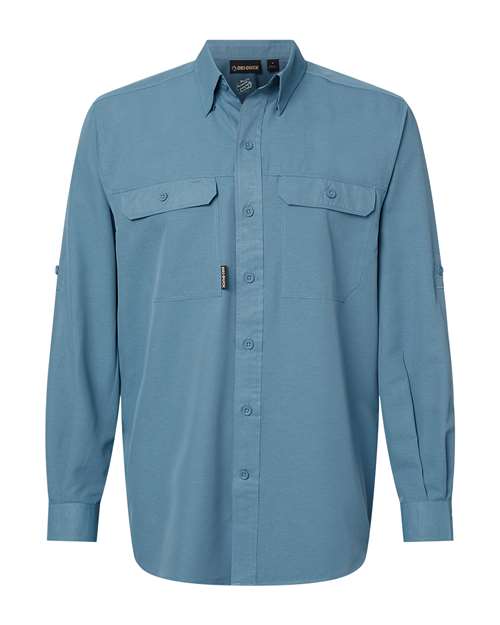 DRI DUCK 4441 Men's Crossroad Woven Shirt - Slate Blue - Front