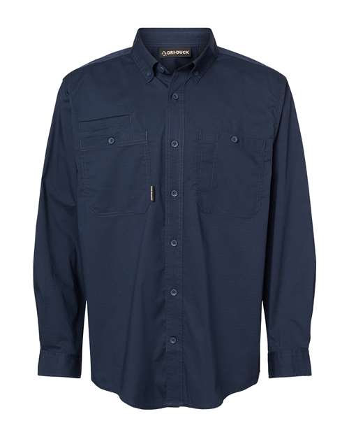 DRI DUCK 4450 Men's Craftsman Woven Shirt - Deep Blue - Front