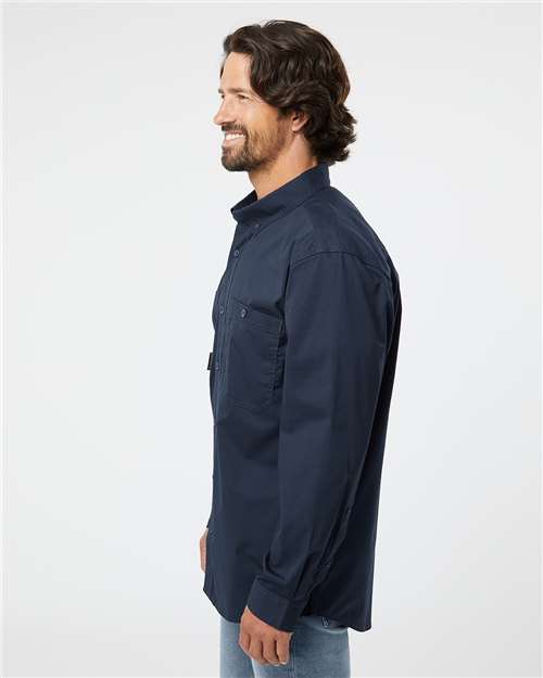 DRI DUCK 4450 Men's Craftsman Woven Shirt - Deep Blue - OnModelSide