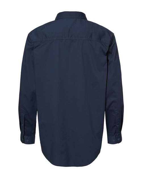 DRI DUCK 4450T Men's Craftsman Woven Shirt - Deep Blue - Back