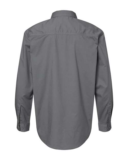 DRI DUCK 4450T Men's Craftsman Woven Shirt - Gunmetal - Back