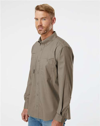 DRI DUCK 4450T Men's Craftsman Woven Shirt - Rope - OnModelSide
