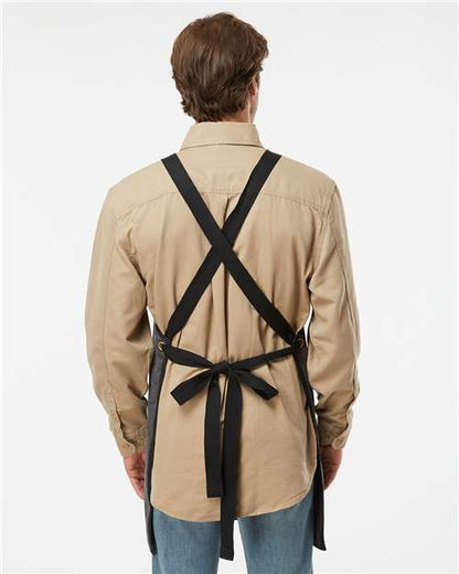 DRI DUCK 1500 Workman's Apron - Charcoal/ Black - OnModelBack