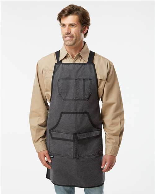 DRI DUCK 1500 Workman's Apron - Charcoal/ Black - OnModelFront