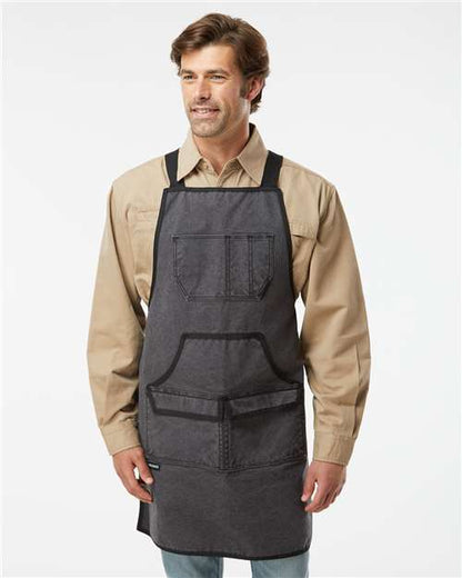 DRI DUCK 1500 Workman's Apron - Charcoal/ Black - OnModelFront
