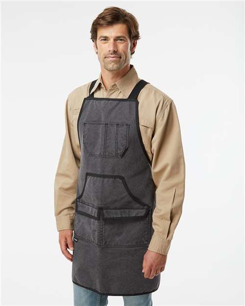 DRI DUCK 1500 Workman's Apron - Charcoal/ Black - OnModelSide