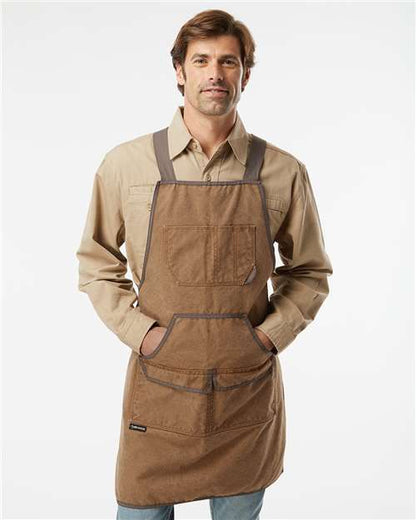 DRI DUCK 1500 Workman's Apron - Field Khaki/ Tobacco - OnModelFront