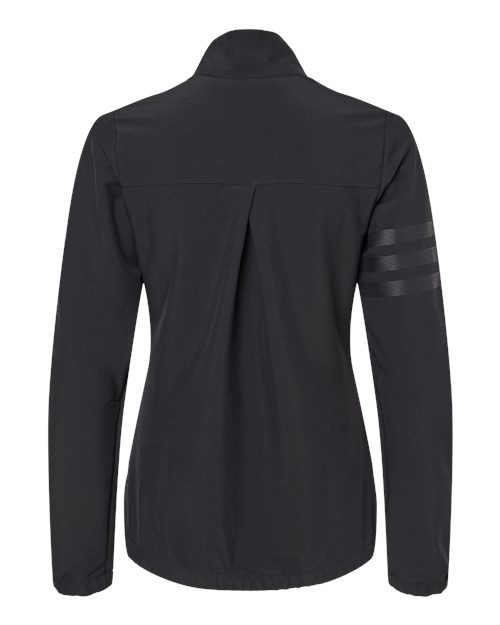 adidas A268 Women's Wind Resistant Full-Zip Jacket - Black/ Black - Back