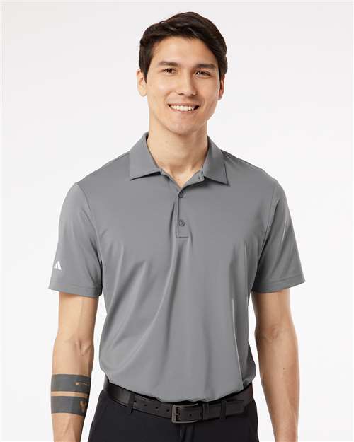 adidas A514 Men's Ultimate365 Solid Polo - Grey Three - OnModelFront