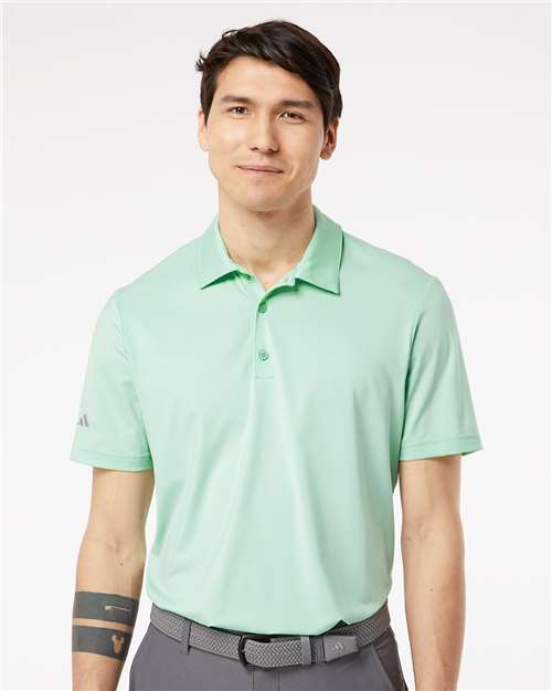 adidas A514 Men's Ultimate365 Solid Polo - Clear Mint - OnModelFront