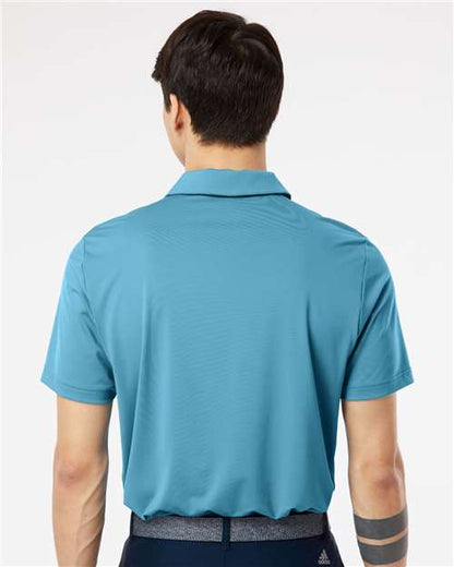 adidas A514 Men's Ultimate365 Solid Polo - Hazy Blue - OnModelBack
