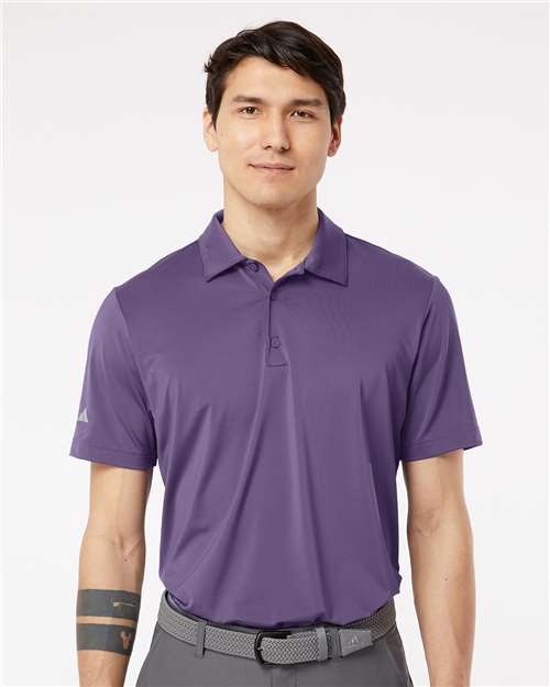 adidas A514 Men's Ultimate365 Solid Polo - Tech Purple - OnModelFront
