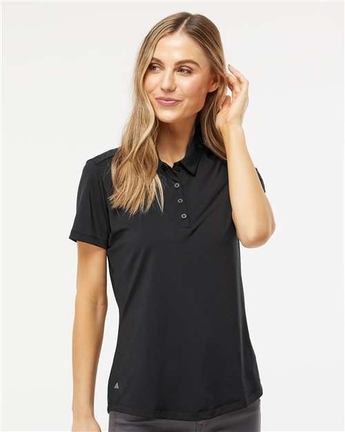 adidas A515 Women's Ultimate365 Solid Polo - Black - OnModelFront