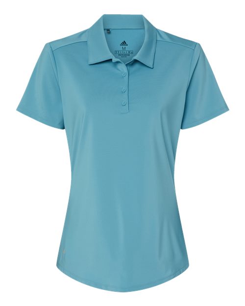 adidas A515 Women's Ultimate365 Solid Polo - Hazy Blue - Front