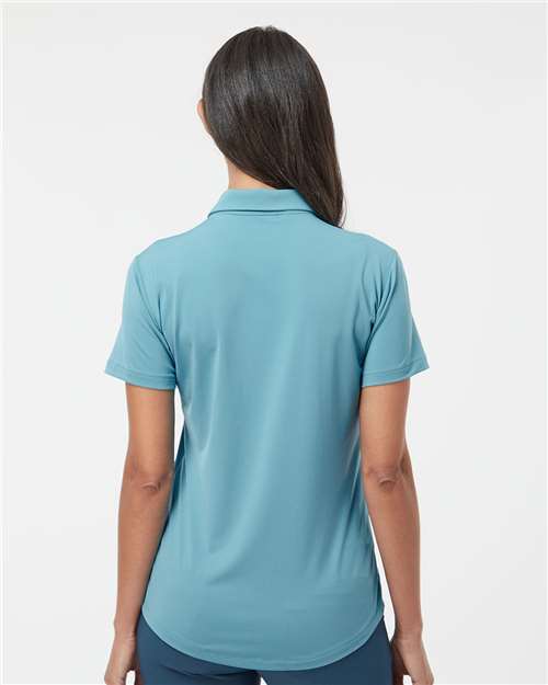 adidas A515 Women's Ultimate365 Solid Polo - Hazy Blue - OnModelBack
