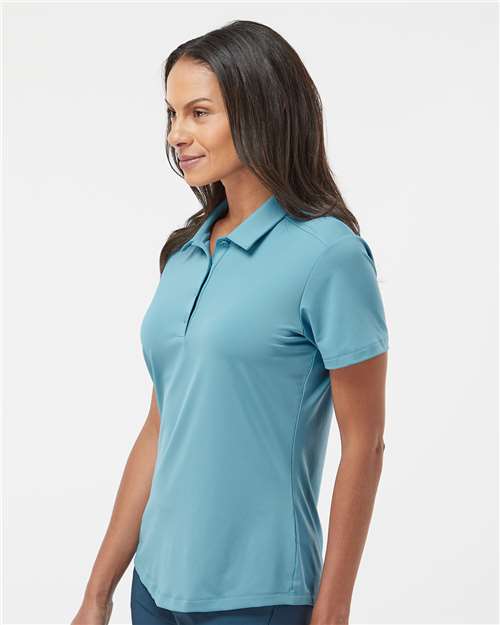 adidas A515 Women's Ultimate365 Solid Polo - Hazy Blue - OnModelSide